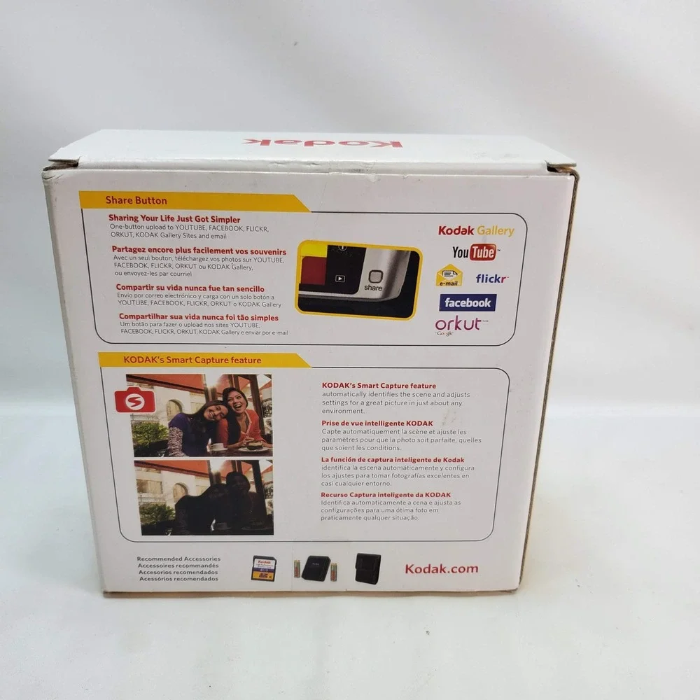Kodak EasyShare C195 Digital Camera Red 14MP 5x Zoom Retro Digicam Bundle